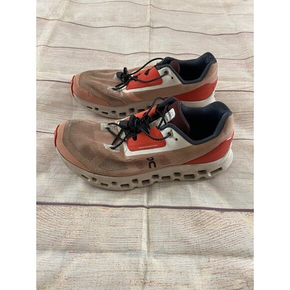 On Cloud Women's Running Shoes Orange And White - 9.5 - Picture 3 of 11